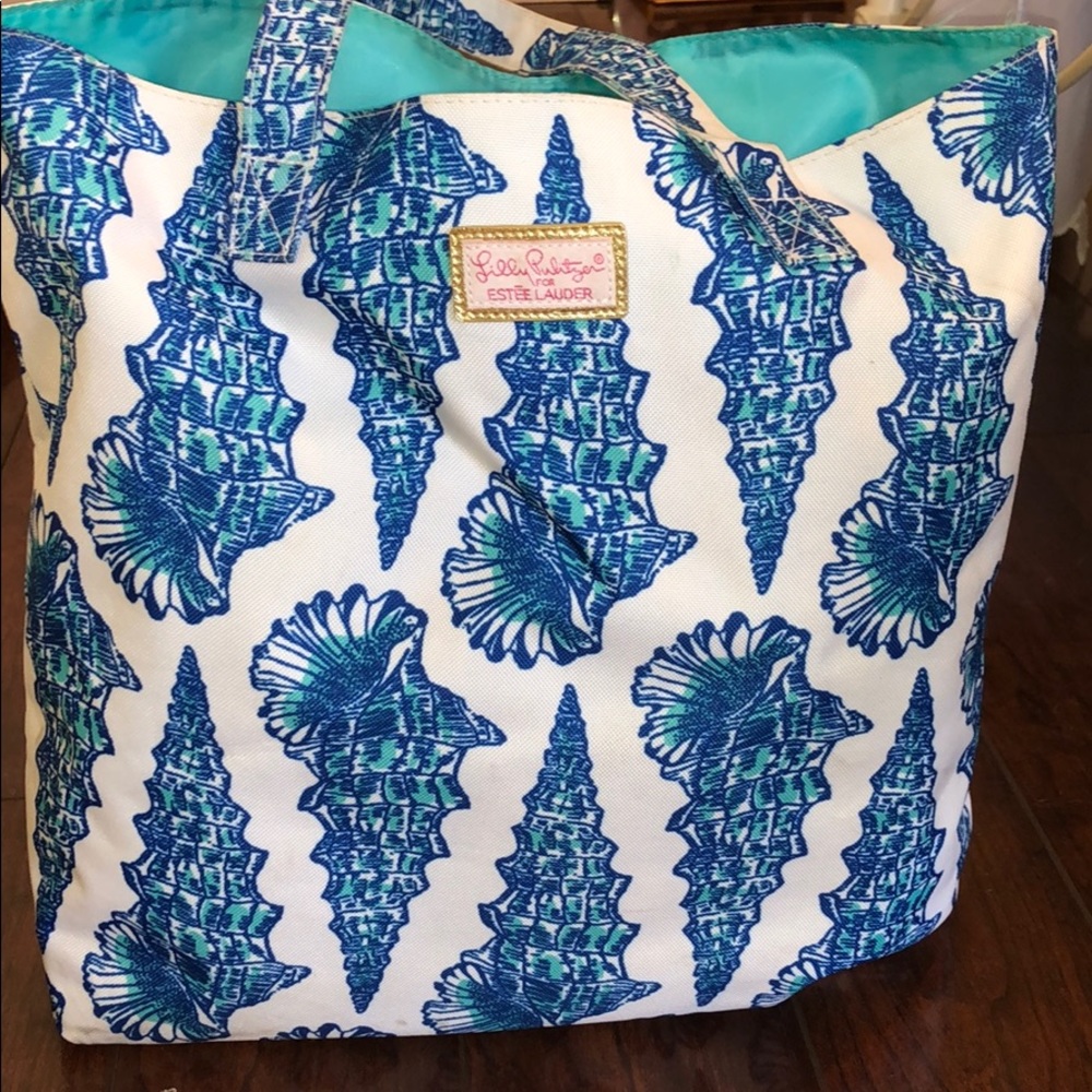 Lilly Pulitzer x Estée Lauder tote bag